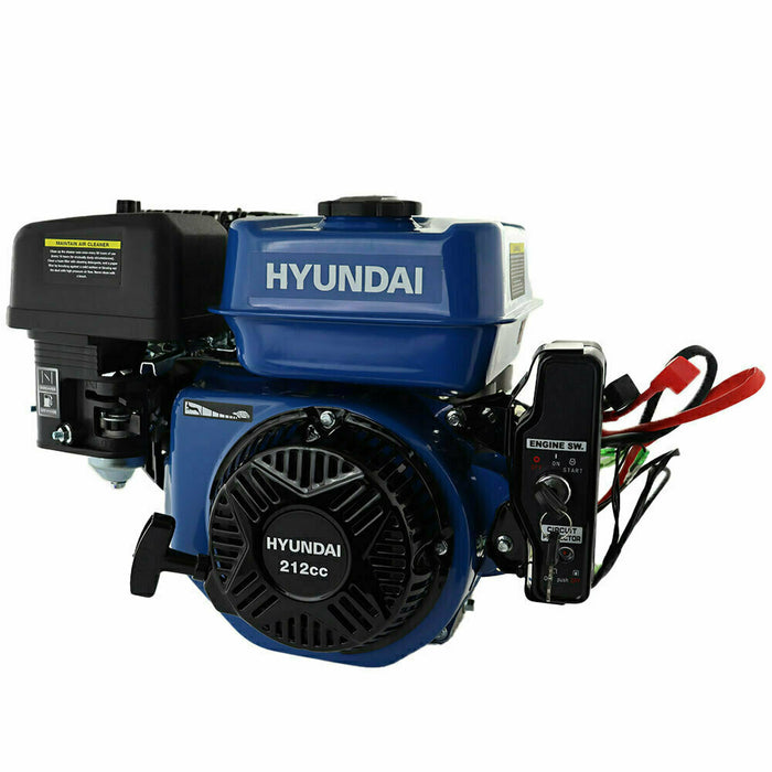 Hyundai 212cc 7hp 20mm Electric-Start Horizontal Straight Shaft Petrol Engine, 4-Stroke, OHV | IC210XE-20 | 2 Year Warranty