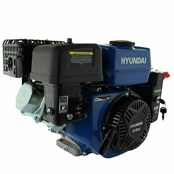 Hyundai 212cc 7hp 20mm Electric-Start Horizontal Straight Shaft Petrol Engine, 4-Stroke, OHV | IC210XE-20 | 2 Year Warranty