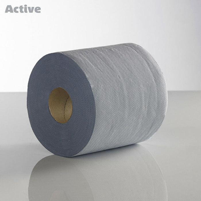 ACTIVE BLUE VALUE CENTREFEED PAPER TISSUE 6 ROLL PACK (77 x 6)