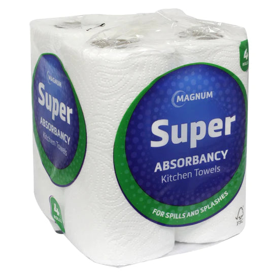270 X MAGNUM SUPER ABSORBANCY KITCHEN TOWELS 4 PACK