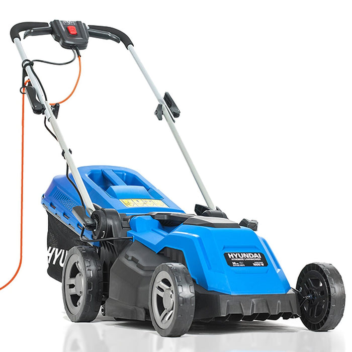 Hyundai 38cm Corded Electric 1600w/230v Roller Mulching Lawnmower | HYM3800E | 3
