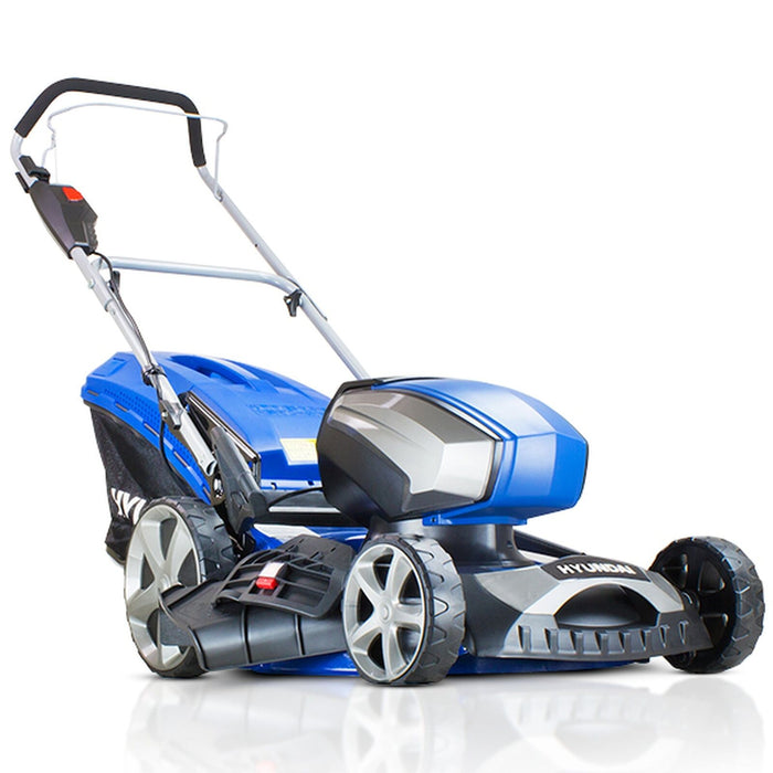 Hyundai 80V Lithium-Ion Cordless Battery Powered Lawn Mower 45cm Cutting Width W