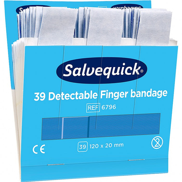 Salvequick Blue Detectable Finger Plaster