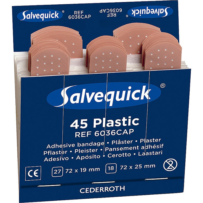 Salvequick Plastic Plaster (Pack of 6)