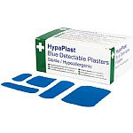 HypaPlast Blue Metal Detectable Plasters, Assorted (Pack of 100)