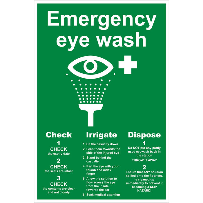 Eye Wash Sign 200x300mm (Vinyl)