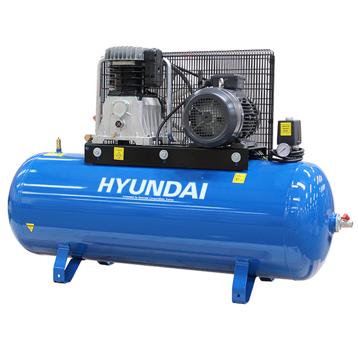 Hyundai 200 Litre Air Compressor, 21CFM/145psi, 3-Phase Twin Cylinder 5.5hp | HY55200-3 | 2 Year Hyundai warranty