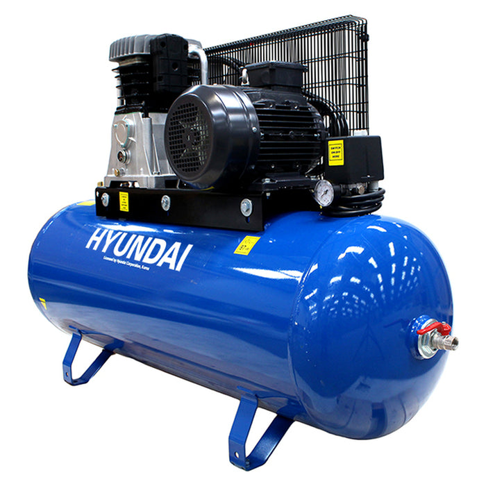 Hyundai 200 Litre Air Compressor, 21CFM/145psi, 3-Phase Twin Cylinder 5.5hp | HY55200-3 | 2 Year Hyundai warranty