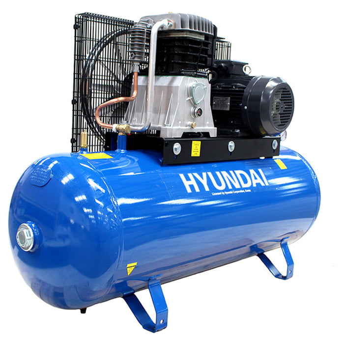 Hyundai 200 Litre Air Compressor, 21CFM/145psi, 3-Phase Twin Cylinder 5.5hp | HY55200-3 | 2 Year Hyundai warranty