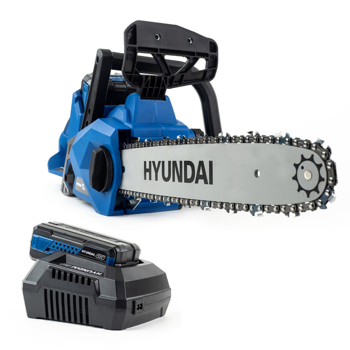 Hyundai 40V Lithium-Ion Battery Powered Cordless Chainsaw | HYC40LI | 3 Year Warranty