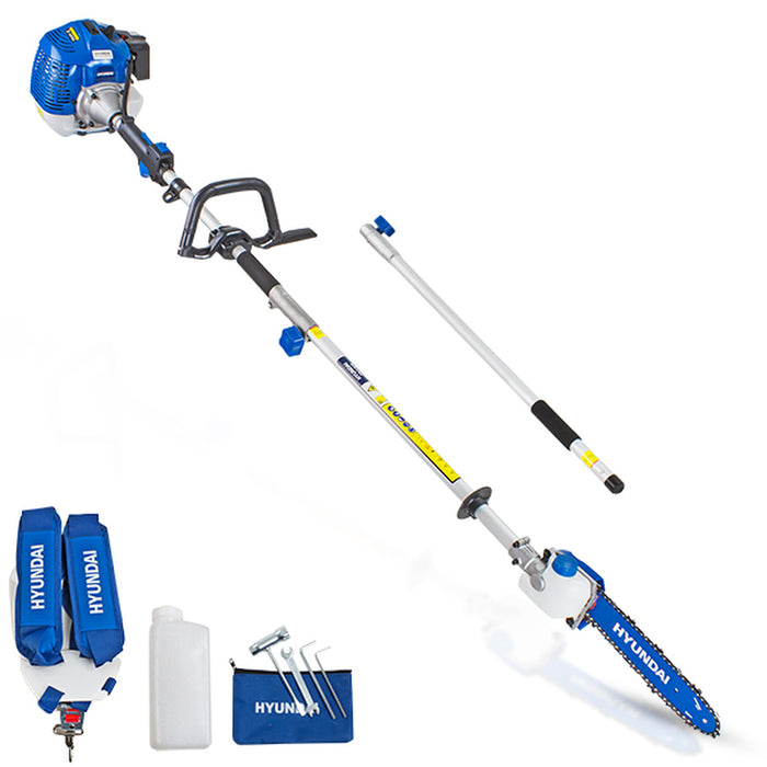 Hyundai 52cc Long Reach Petrol Pole Saw/Pruner/Chainsaw | HYPS5200X | 3 Year Warranty