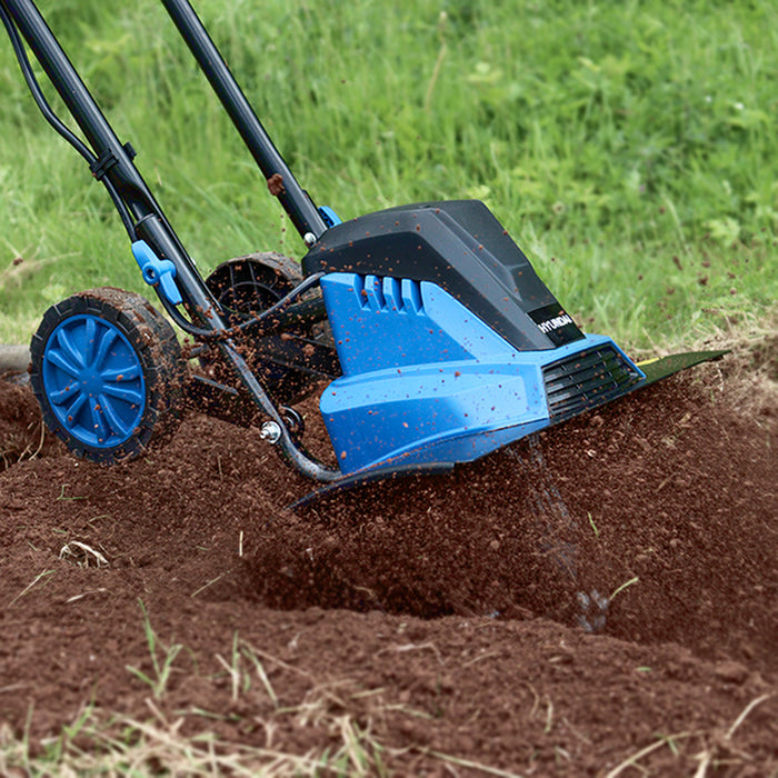 Hyundai 1500W 450mm Electric Garden Tiller, Cultivator, Rotovator and Rototiller | HYT1500E