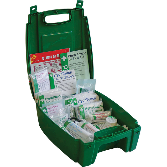 Evolution British Standard Compliant Workplace First Aid Kit in Green Case