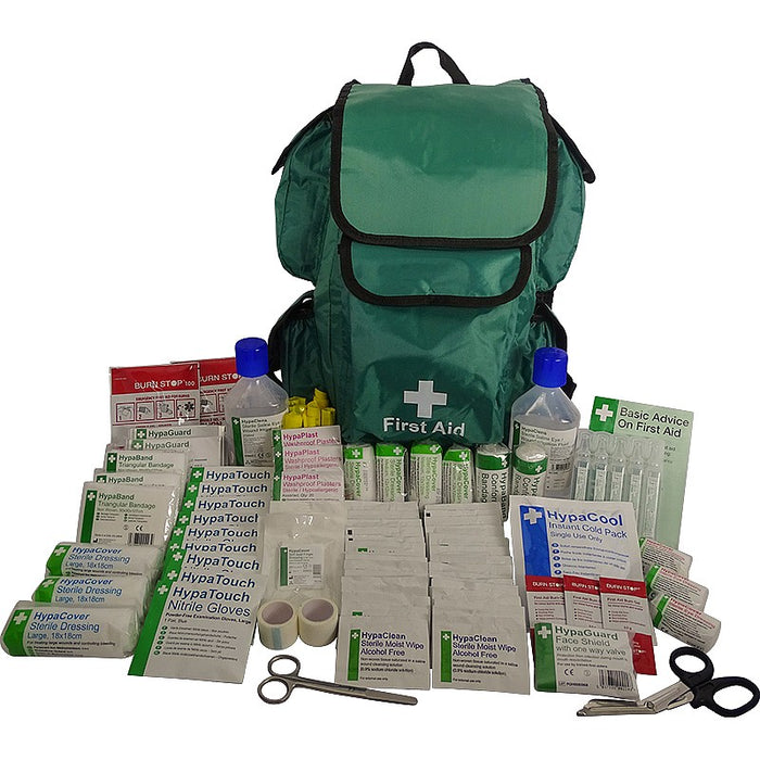 British Standard Compliant Comprehensive First Aider Rucksack