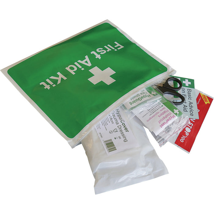 Motorcycle First Aid Kit in Vinyl Zipper Wallet