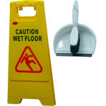 HypaClean Universal Spill Kit With Dustpan and Wet Floor Sign