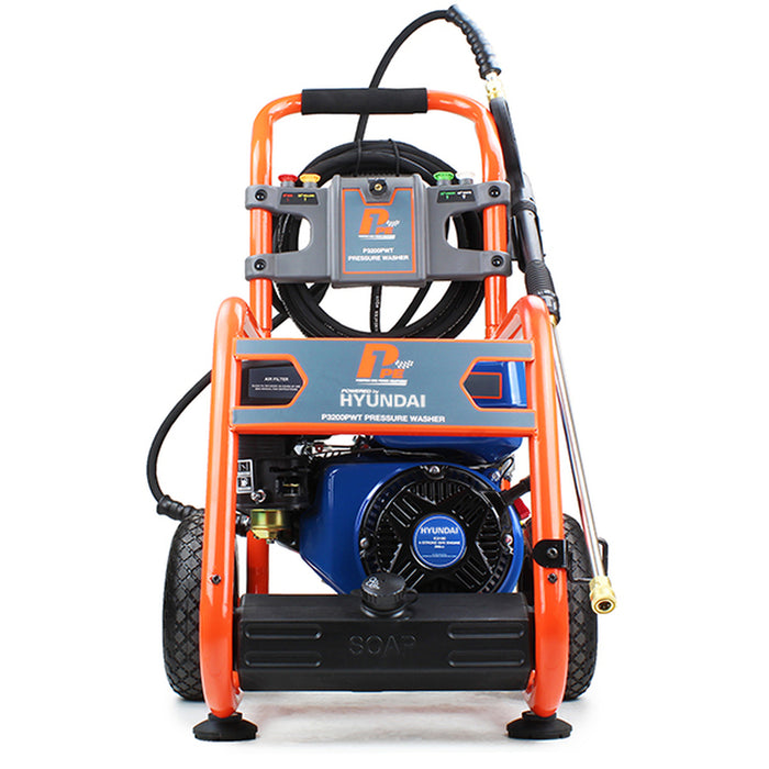 P1 Petrol Pressure Washer 3200psi / 214 bar | Hyundai 7hp 212cc Engine | P3200PWT | 2 Year Warranty