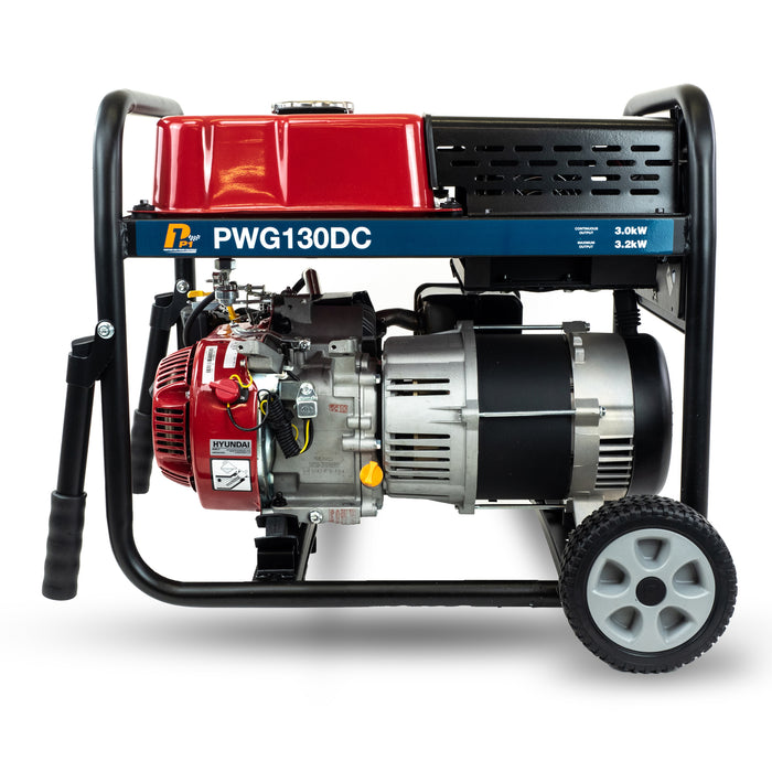 P1 3.2kW / 4kVa Petrol Welder Generator, 120 Amp DC Welder by Position 1 Power Equipment | PWG130DC | 2 Year Warranty