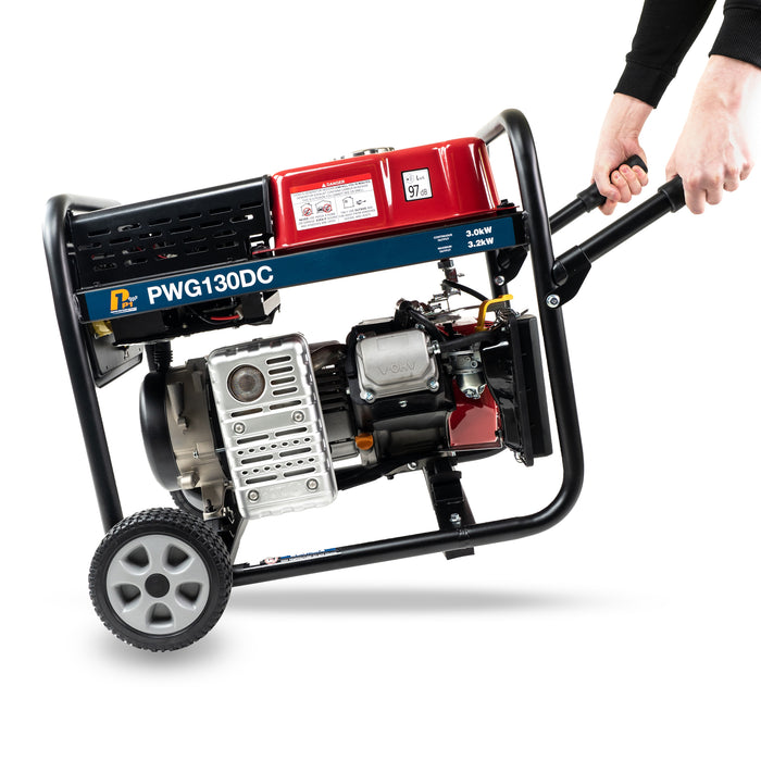 P1 3.2kW / 4kVa Petrol Welder Generator, 120 Amp DC Welder by Position 1 Power Equipment | PWG130DC | 2 Year Warranty