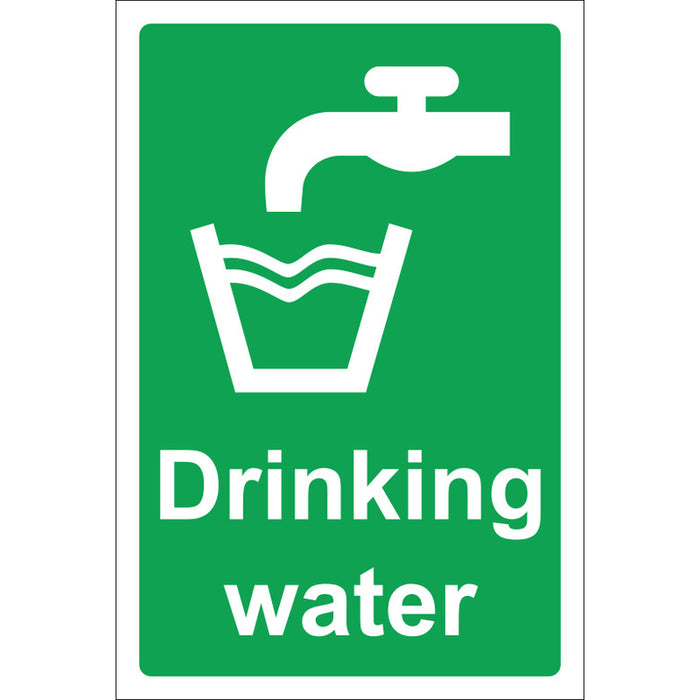 Drinking Water Sign, Vinyl, 20x30cm