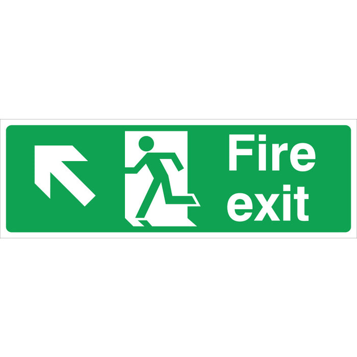 Fire Exit LEFT/UP Sign, 45x15cm