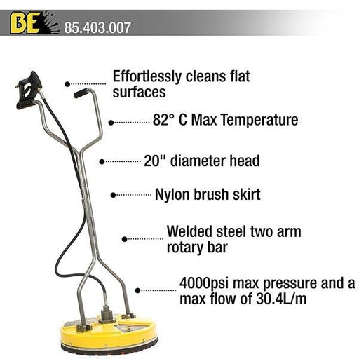 BE Pressure Whirlaway 20" Flat Surface Cleaner | 85.403.007 | 1 Year Platinum Warranty