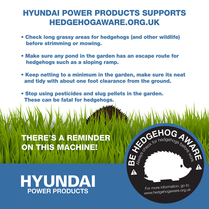 Hyundai 32cm Corded Electric 1000w/230v Lawnmower | HYM3200E | 3 Year Warranty