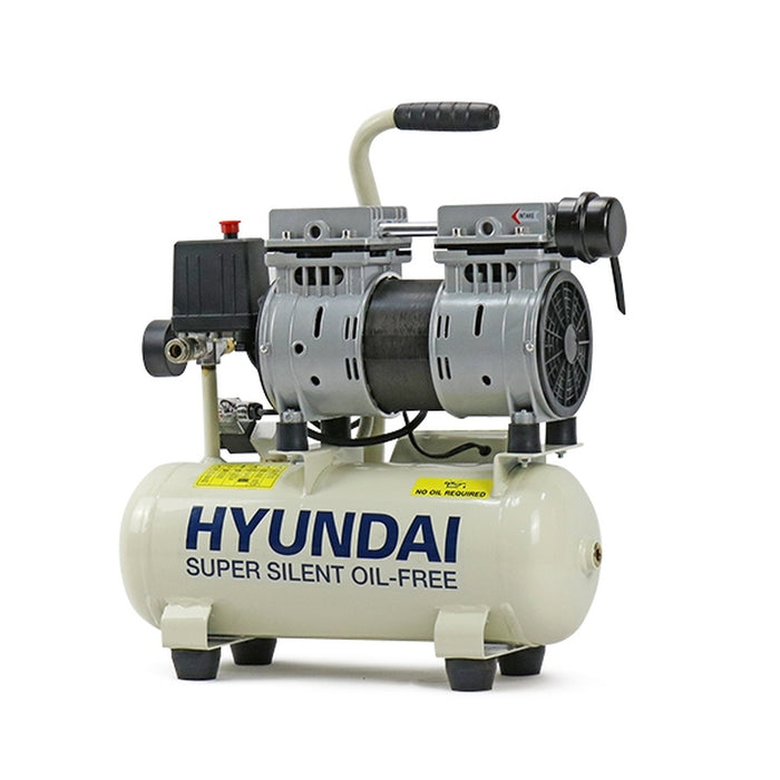 Hyundai 8 Litre Air Compressor, 4CFM/118psi, Silenced, Oil Free, Direct Drive 0.75hp | HY5508  | 2 Year Hyundai warranty