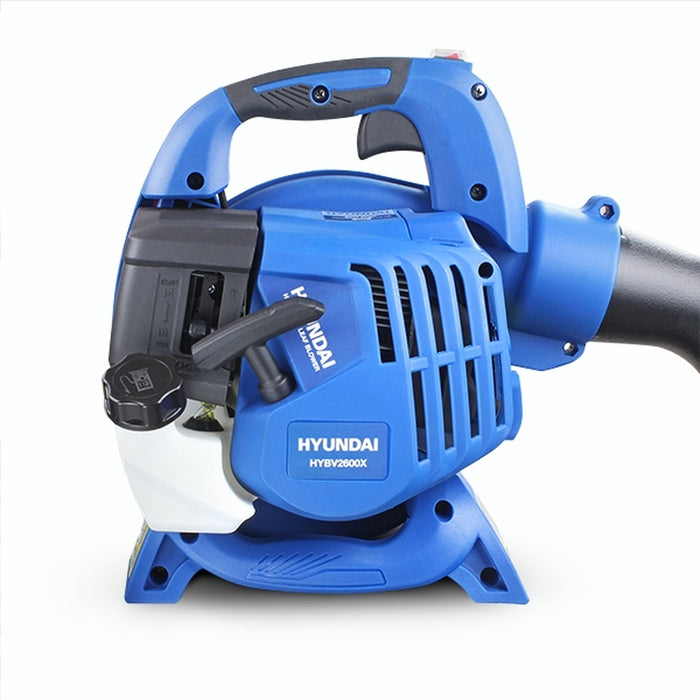 Hyundai 26cc 2-Stroke 3-in-1 Petrol Leaf Blower, Garden Vac & Shredder | HYBV2600X | 3 Year Warranty