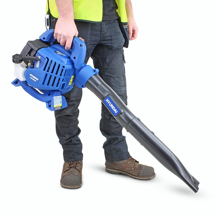 Hyundai 26cc 2-Stroke 3-in-1 Petrol Leaf Blower, Garden Vac & Shredder | HYBV2600X | 3 Year Warranty