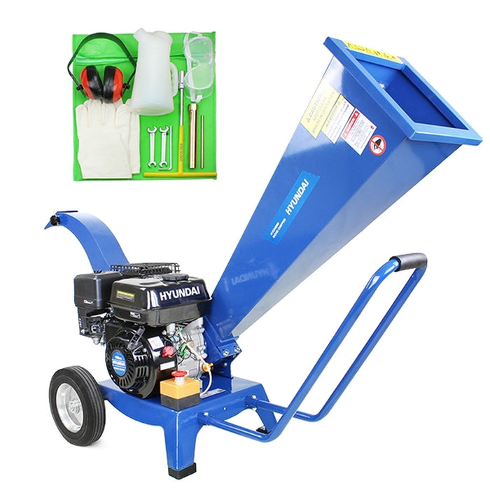 Hyundai 212cc 60mm Petrol 4-Stroke Garden Wood Chipper Shredder | HYCH6560