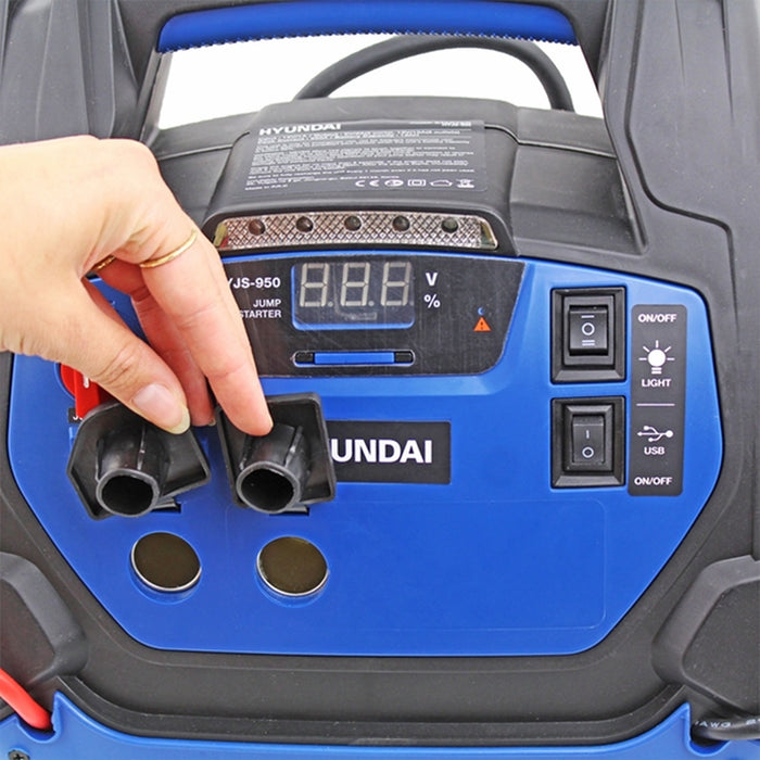 Hyundai 12v All In One Jump Starter With Air Compressor, LED Light and USB Charging | HYJS-950 | 2 Year Warranty