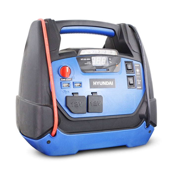 Hyundai 12v All In One Jump Starter With Air Compressor, LED Light and USB Charging | HYJS-950 | 2 Year Warranty