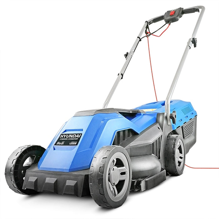 Hyundai 33cm Corded Electric 1200w/230v Roller Mulching Lawnmower | HYM3300E | 3 Year Warranty