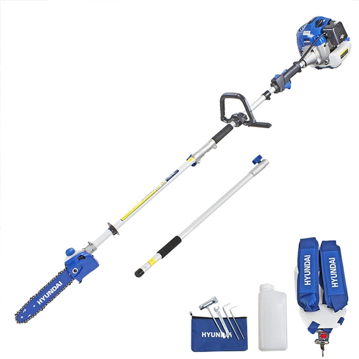 Hyundai 52cc Long Reach Petrol Pole Saw/Pruner/Chainsaw | HYPS5200X | 3 Year Warranty