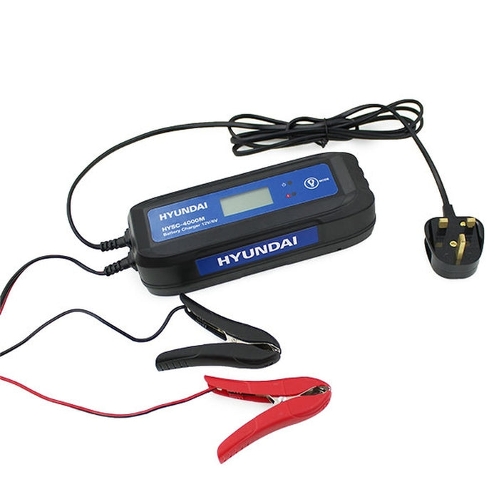 Hyundai 4 Amp SMART Car Battery Charger 6v / 12v | HYSC-4000M | 1 Year Warranty