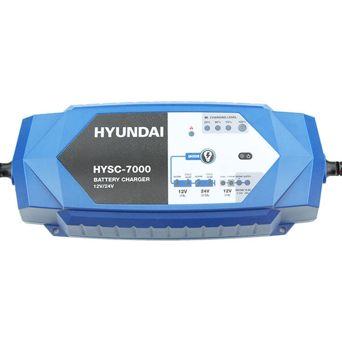 Hyundai SMART 24v and 12v Battery Charger | HYSC7000 | 1 Year Warranty