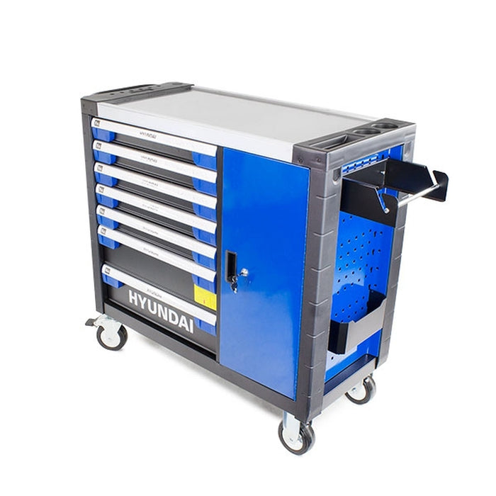 Hyundai 305 Piece 7 Drawer Caster Mounted Roller Premium Tool Chest Cabinet With XXL Stainless Steel Top | HYTC9004 | 2 Year Warranty