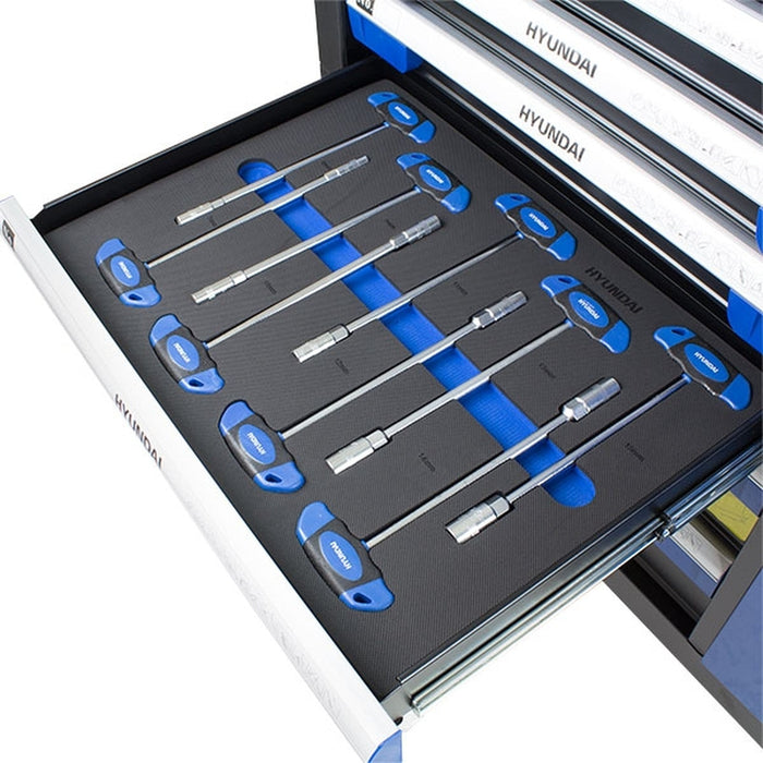 Hyundai 305 Piece 7 Drawer Caster Mounted Roller Premium Tool Chest Cabinet With XXL Stainless Steel Top | HYTC9004 | 2 Year Warranty