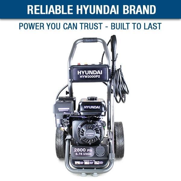 Hyundai 210cc Petrol Pressure Washer | Hyundai 2800psi | Excellent Patio Cleaner | 3 Year Platinum Warranty