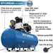 Hyundai Air Compressor Electric 3hp | Hyundai 200 Litre 14CFM/145psi | 2 Year Platinum Warranty