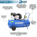 Hyundai Air Compressor | Hyundai 100 Litre 14CFM/116psi, Silenced, V Twin, Direct Drive 3hp | 2 Year Platinum Warranty