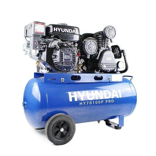 Hyundai Air Compressor Petrol 7hp | Hyundai 90 Litre 10.7CFM/145psi | 2 Year Platinum Warranty