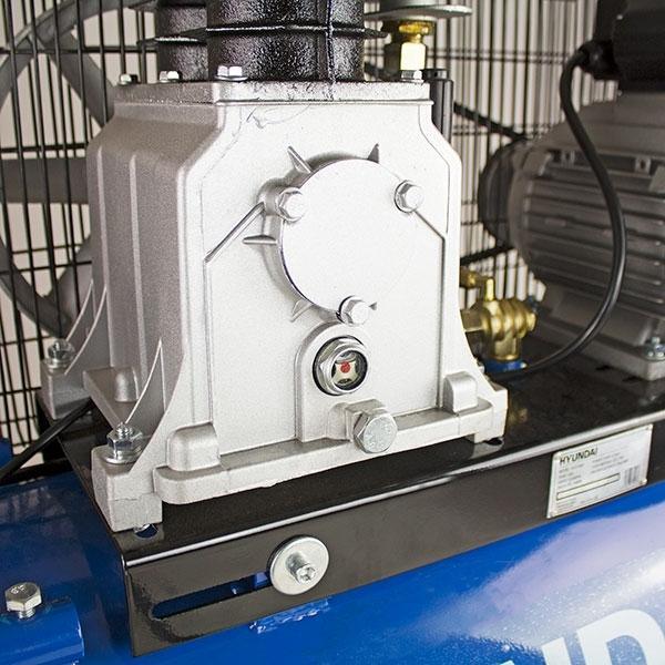Hyundai Air Compressor Twin Cylinder, Belt Drive 3hp | Hyundai 100 Litre 14CFM/145psi | 2 Year Platinum Warranty