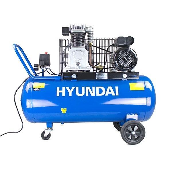 Hyundai Air Compressor Twin Cylinder, Belt Drive 3hp | Hyundai 100 Litre 14CFM/145psi | 2 Year Platinum Warranty