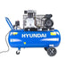 Hyundai Air Compressor Twin Cylinder, Belt Drive 3hp | Hyundai 100 Litre 14CFM/145psi | 2 Year Platinum Warranty