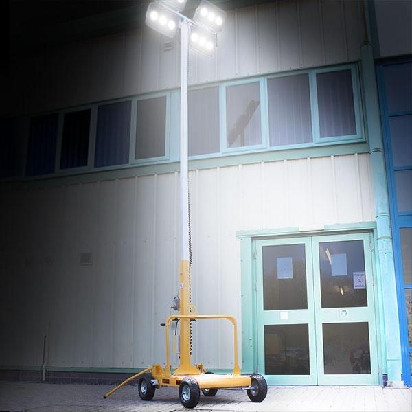 Hyundai LED Mobile Lighting Tower | Hyundai Evopower 600W | 2 Year Platinum Warranty (Generator not included)