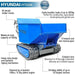 Hyundai Payload Tracked Mini Dumper / Power Barrow / Transporter | Hyundai 196cc Petrol 500kg | 3 Year Platinum Warranty