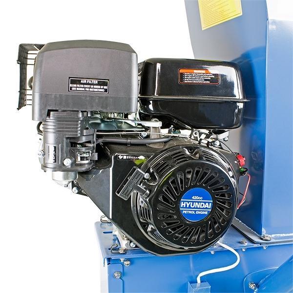 Hyundai Petrol 4-Stroke Garden Wood Chipper Shredder Mulcher | Hyundai 420cc 102mm | 3 Year Platinum Warranty