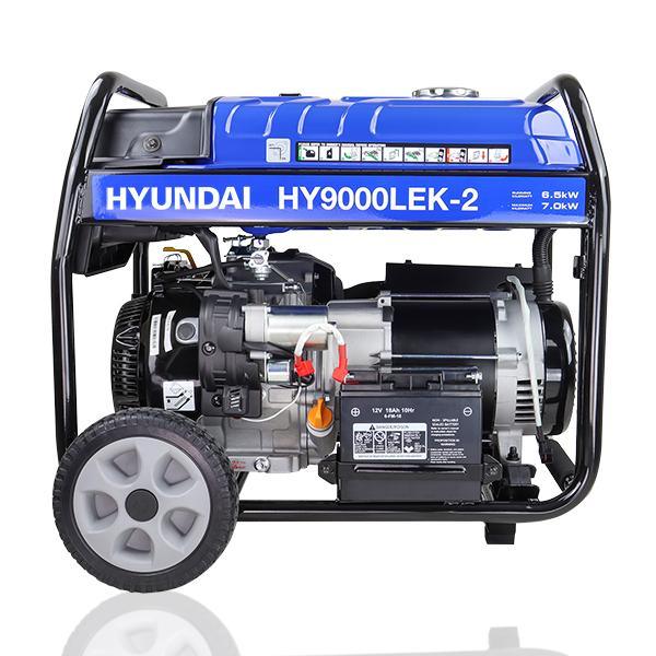 Hyundai Recoil and Electric Start Site Petrol Generator | Hyundai 7kW / 8.75kVa* | 3 Year Platinum Warranty
